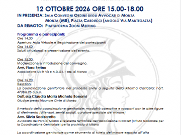 LA COORDINAZIONE GENITORIALE COME STRUMENTO PER LA TUTELA DEL MINORE ESPOSTO ALL'ALTA CONFLITTUALITA' FAMILIARE. PROFILI GIURIDICI,APPLICATIVI E PROSPETTIVE OPERATIVE
